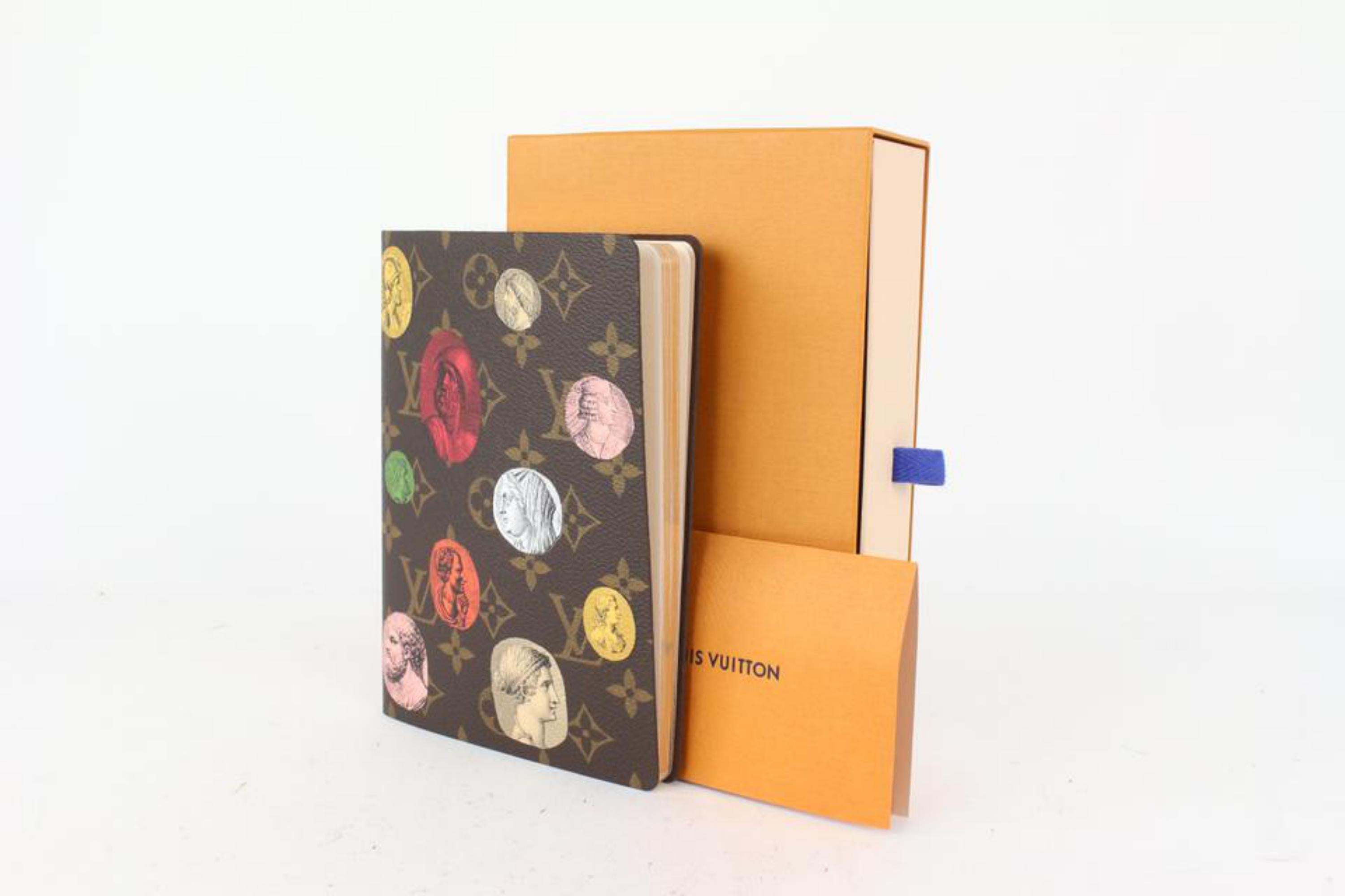 Louis Vuitton Roman Faces Fornasetti Clemence Notebook 13LVL1223
Made In: Italy
Measurements: Length:  5.5