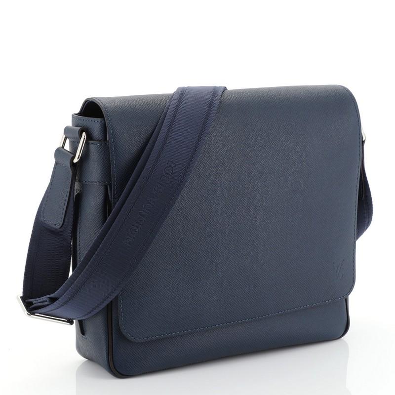 Black Louis Vuitton Roman NM Handbag Taiga Leather PM