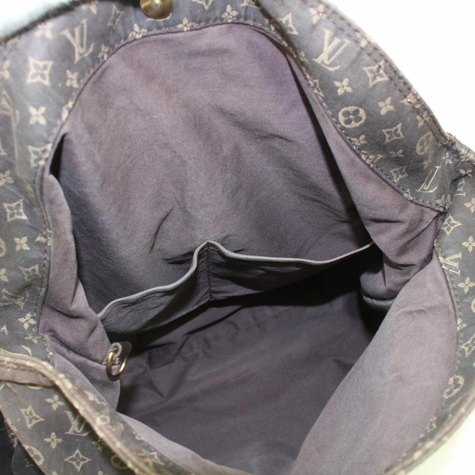 Gray Louis Vuitton Romance Ebene Mini Lin Hobo with Pouch 869487 Shoulder Bag For Sale