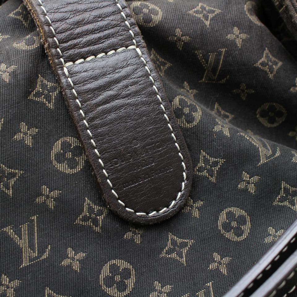 Louis Vuitton Romance Ebene Mini Lin Hobo with Pouch 869487 Shoulder Bag In Good Condition For Sale In Forest Hills, NY