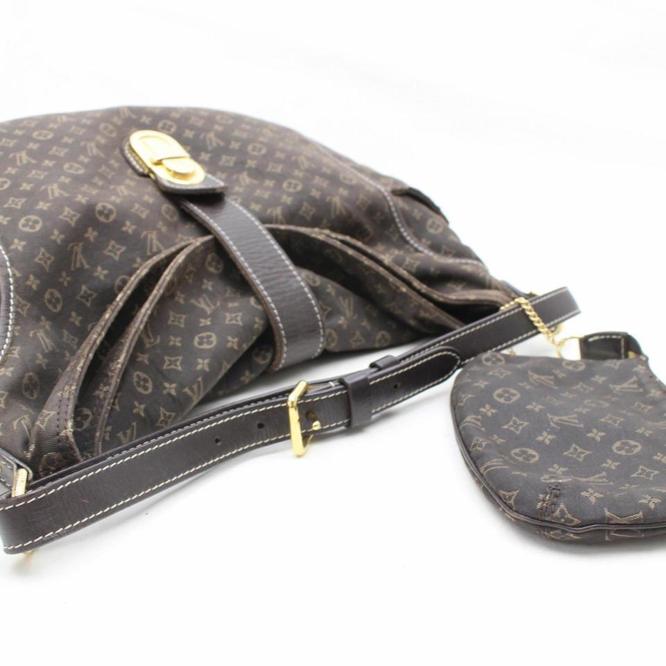 Women's Louis Vuitton Romance Ebene Mini Lin Hobo with Pouch 869487 Shoulder Bag For Sale