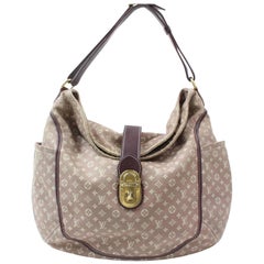 Louis Vuitton Romance Sepia Monogram Mini Lin Idylle 869459 Burgundy Canvas Shou