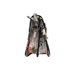 Louis Vuitton Romantic Blossom Floral Petite Malle Clutch Silver Crossbody Bag