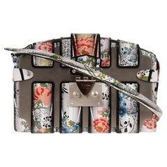 Louis Vuitton Romantic Blossom Floral Petite Malle Clutch Silver Crossbody Bag
