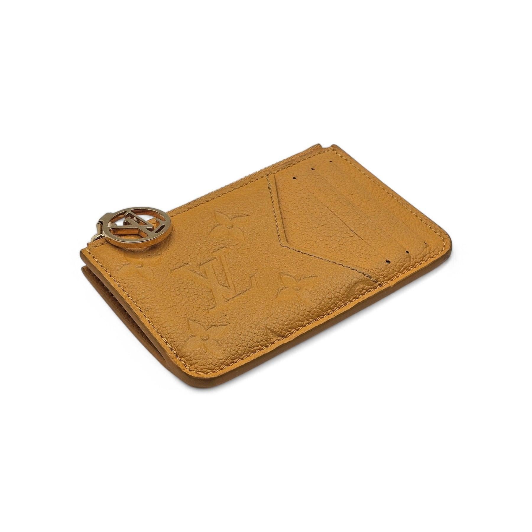 Louis Vuitton Romy Monogram Empreinte Card Case M11412 - Leather - Yellow In Good Condition For Sale In Los Angeles, CA