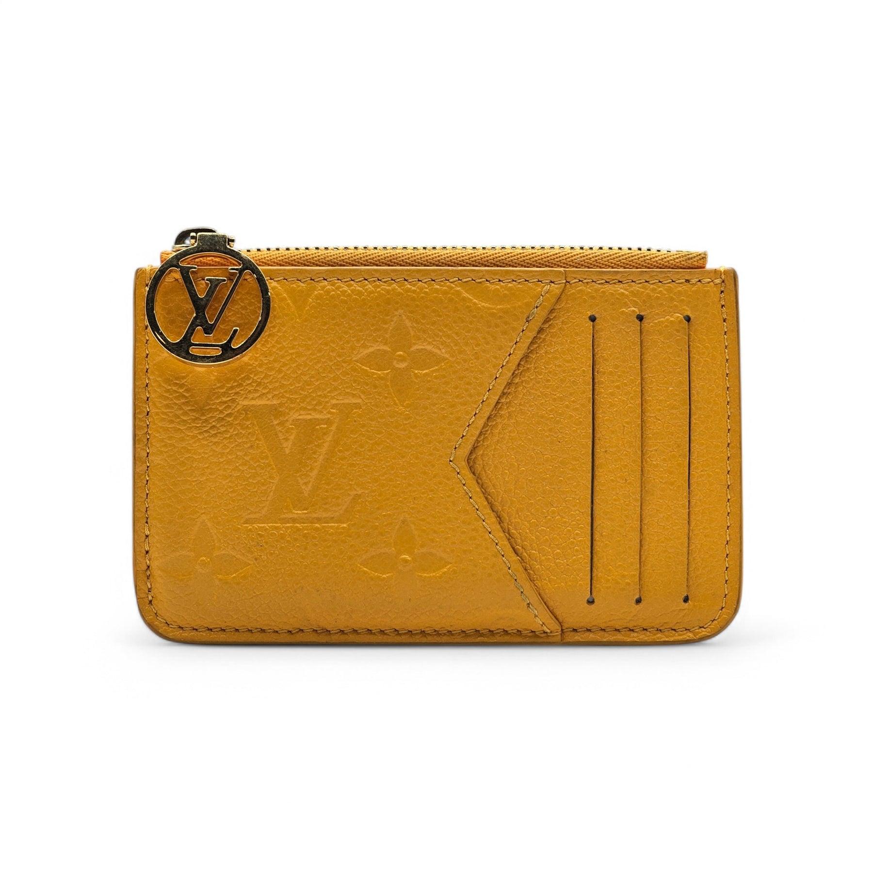 Louis Vuitton Romy Monogram Empreinte Card Case M11412 - Leather - Yellow For Sale