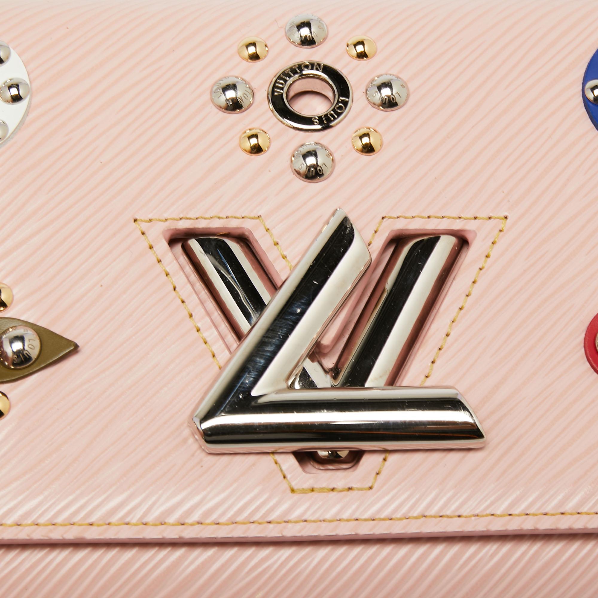 Louis Vuitton Rose Ballerina Epi Leather Mechanical Flower Twist Wallet On Chain 2