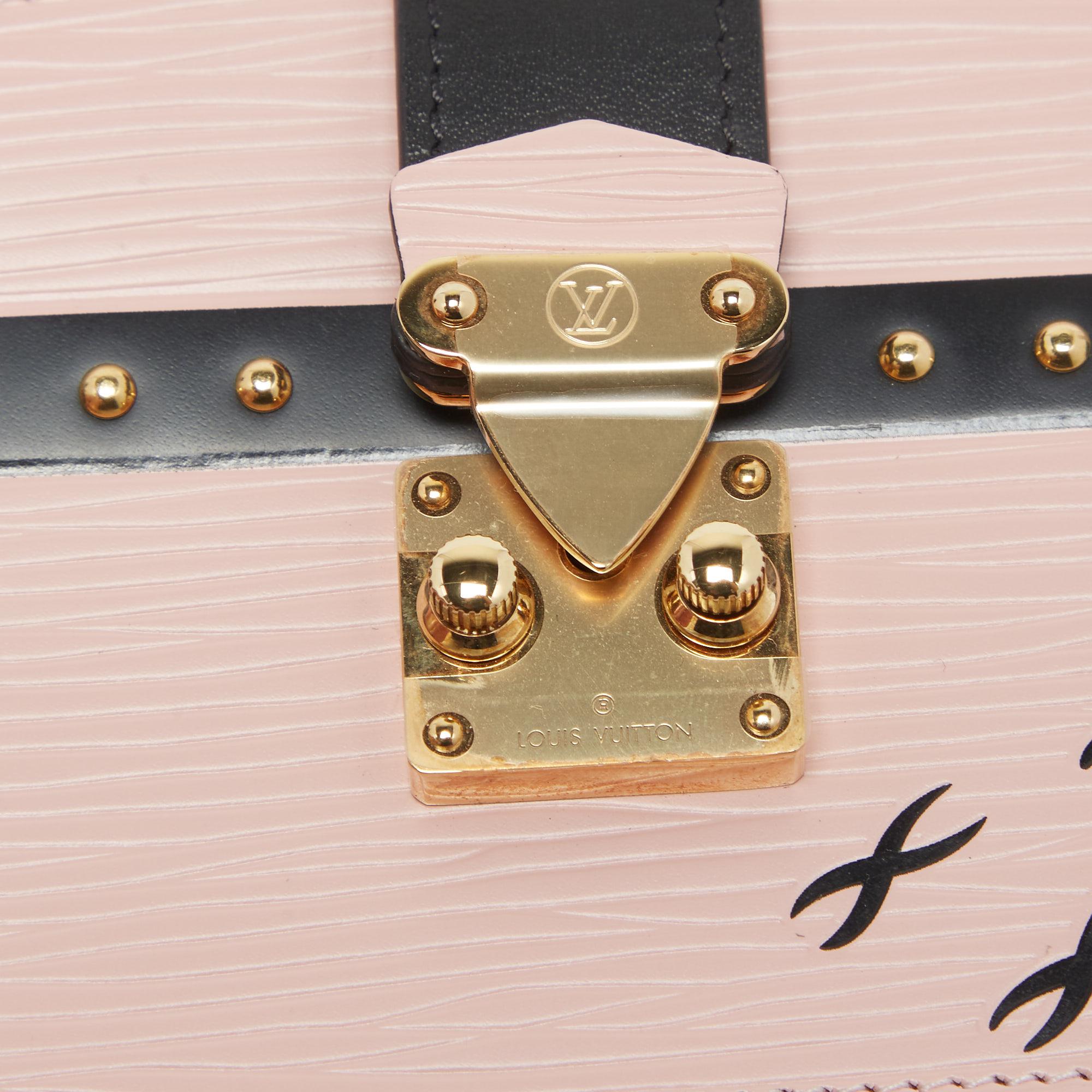 Louis Vuitton Rose Ballerine/Black Epi Leather Trunk Multicartes Wallet 5