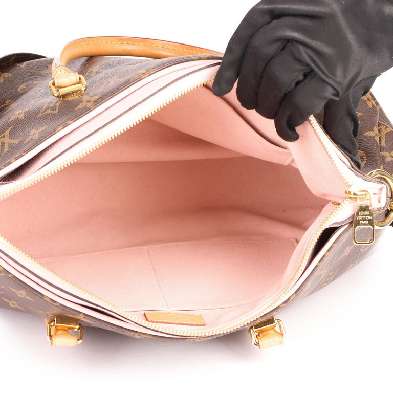 Louis Vuitton Monogram Pallas Rose Ballerine Shoulder Bag - A