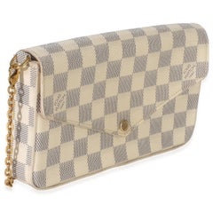Louis Vuitton Rose Ballerine Damier Azur Canvas Felicie Pochette