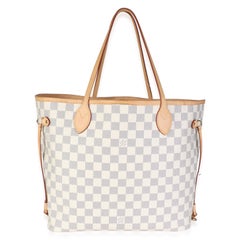 Louis Vuitton Rose Ballerine Damier Azur Canvas Neverfull MM