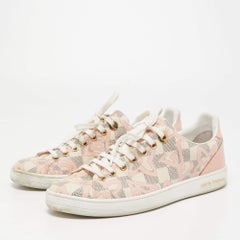 Louis Vuitton Rose Ballerine Damier Azur Tahitienne Bora Bora Sneakers Size 37