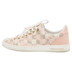 Louis Vuitton Rose Ballerine Damier Azur Tahitienne Bora Bora Sneakers Size 37