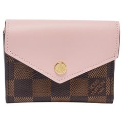 Louis Vuitton Rose Ballerine Damier Ebene Zoe Wallet