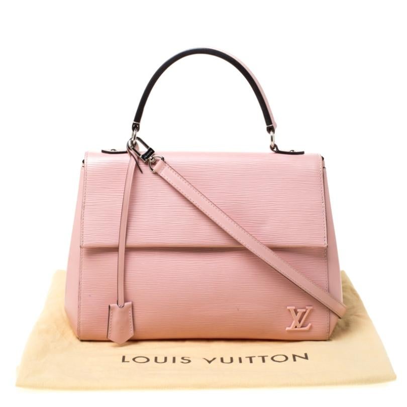 Louis Vuitton Rose Ballerine Epi Leather Cluny MM Bag 7