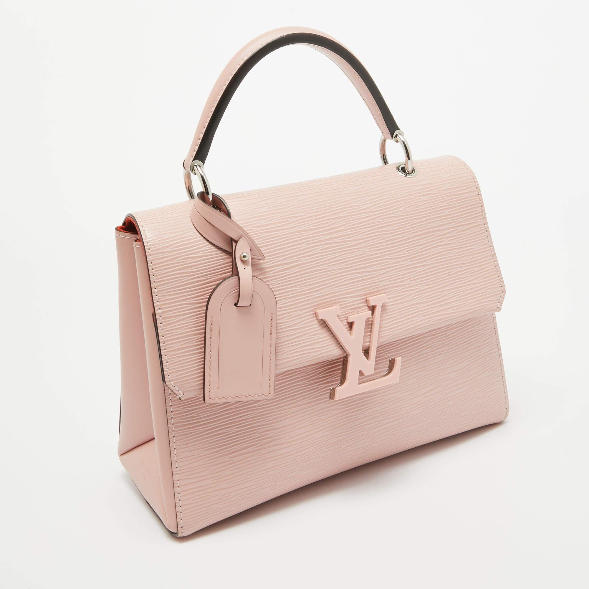 Louis Vuitton Rose Ballerine Epi Leather Grenelle PM Bag In Excellent Condition For Sale In Dubai, Al Qouz 2