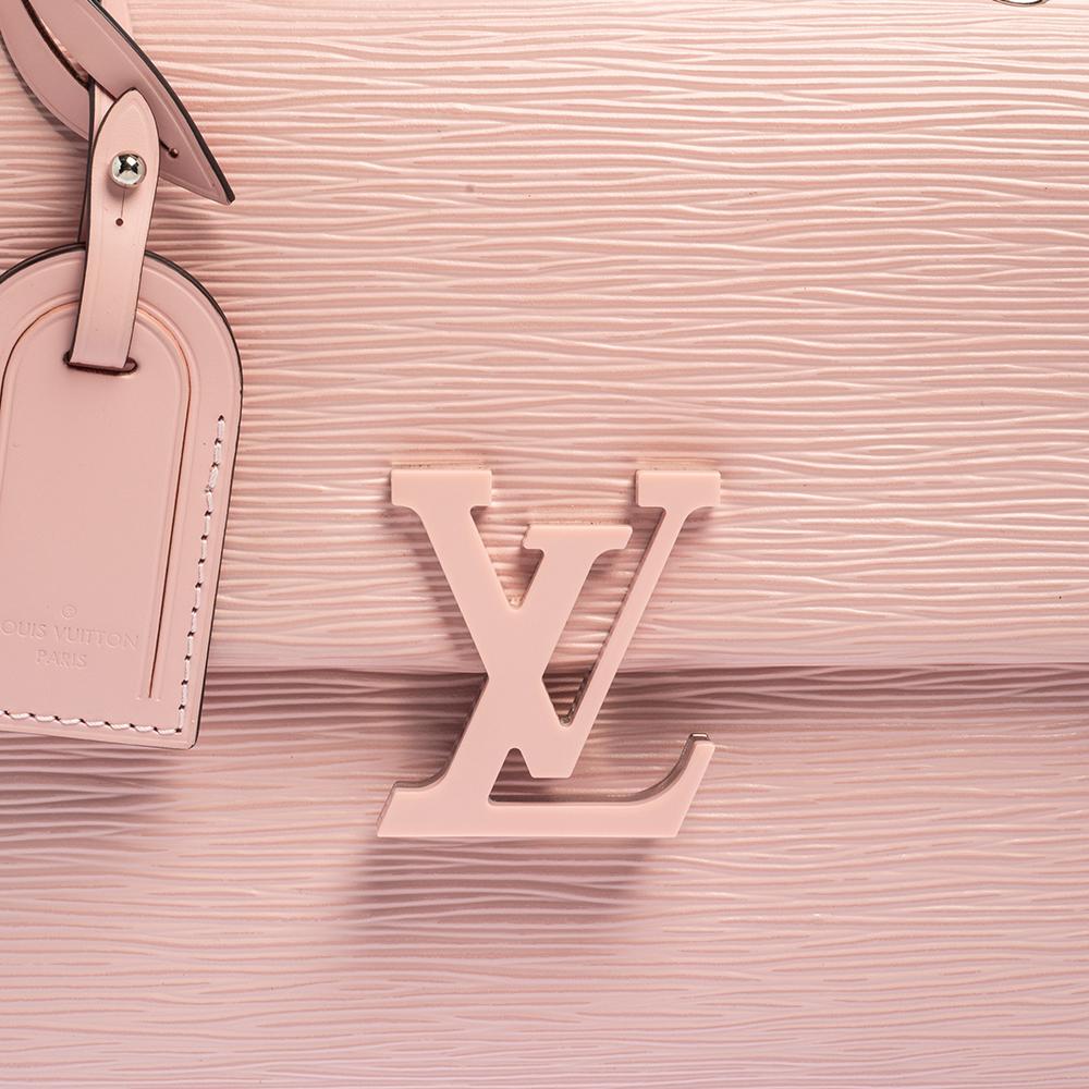 Beige Louis Vuitton Rose Ballerine Epi Leather Grenelle PM Bag