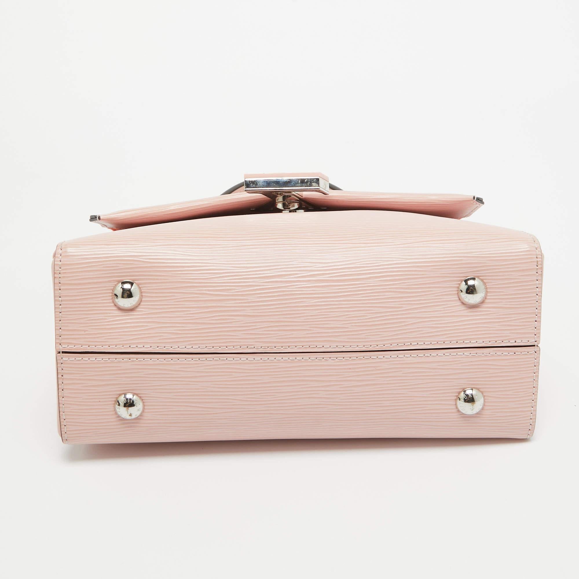 Louis Vuitton Rose Ballerine Epi Leather Grenelle PM Bag For Sale 4