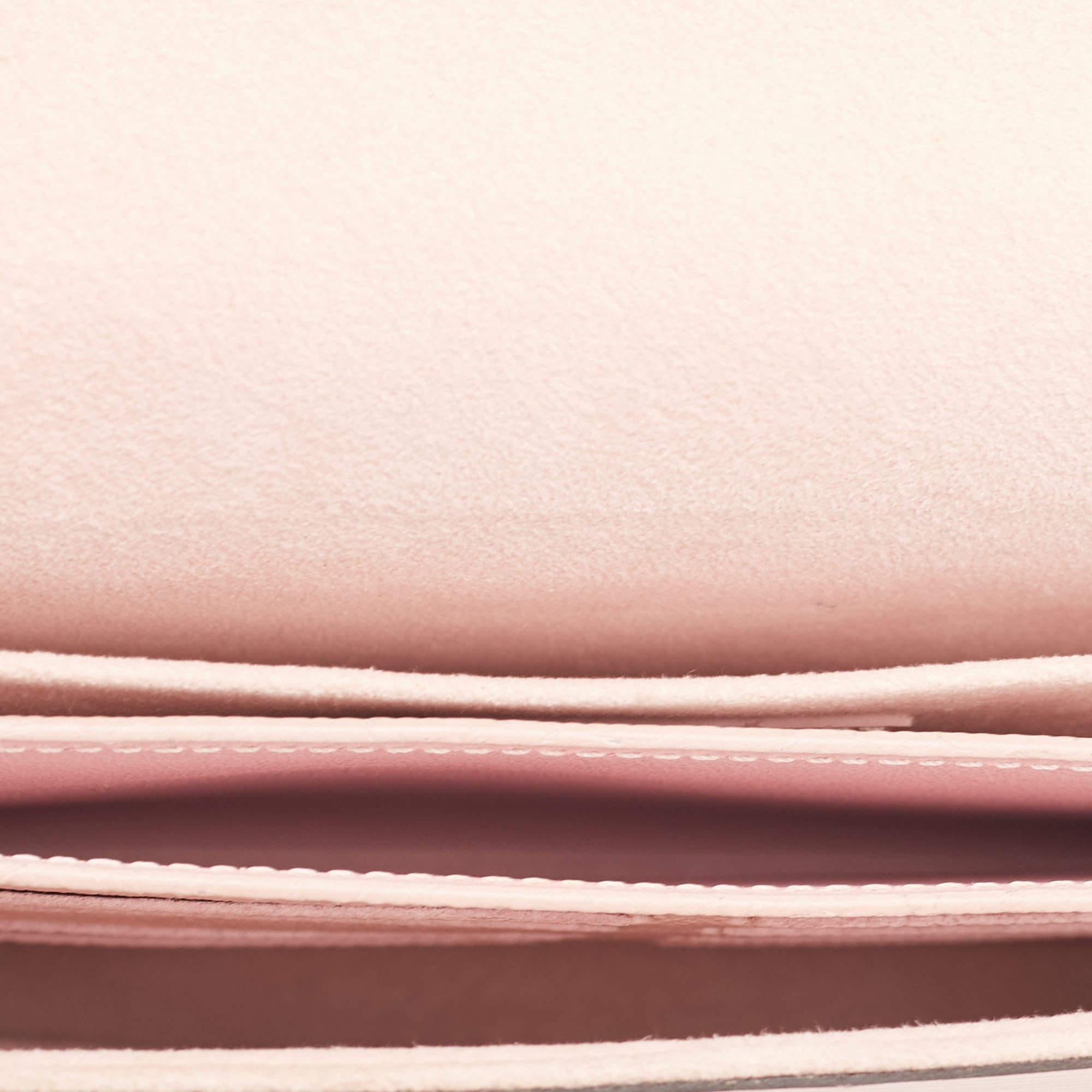 Louis Vuitton Rose Ballerine Epi Leather Pochette Felicie Bag For Sale 2