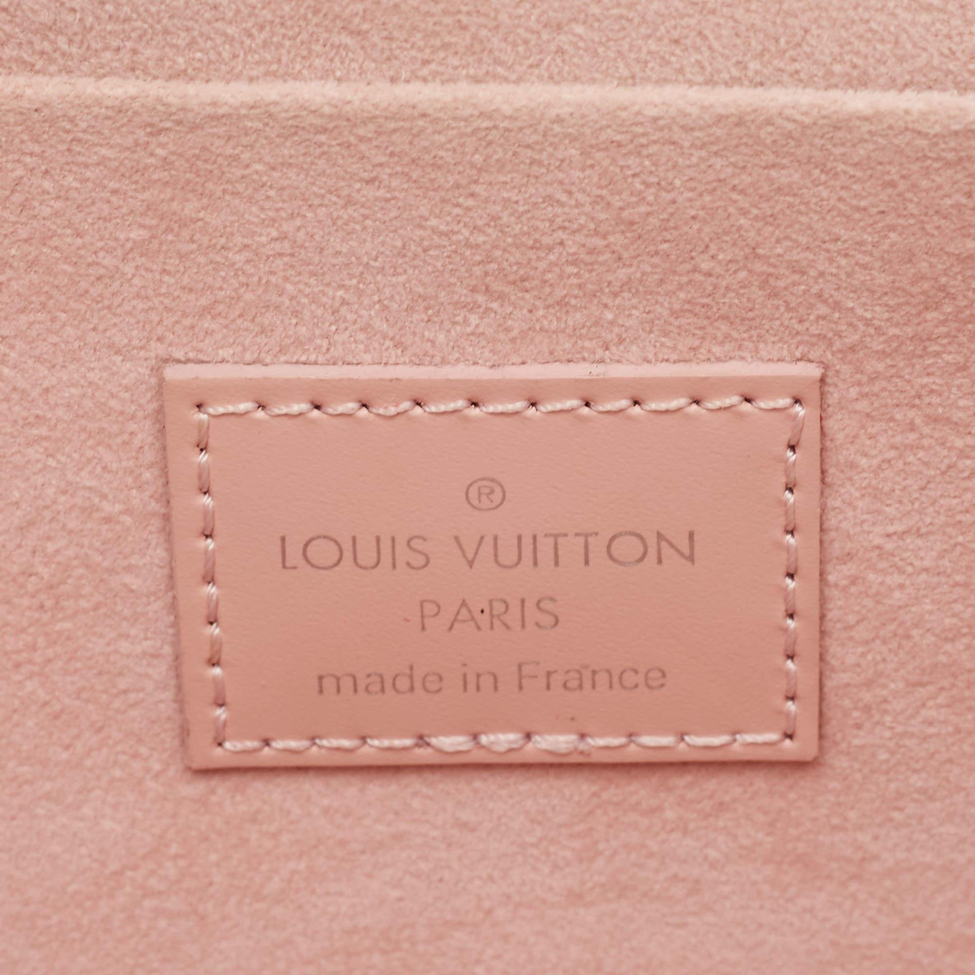 Louis Vuitton Rose Ballerine Epi Leather Pochette Felicie Bag For Sale 3