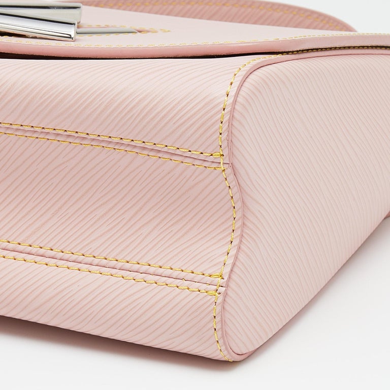 Louis Vuitton Twist MM Shoulder Bag Rose Ballerine Epi Leather