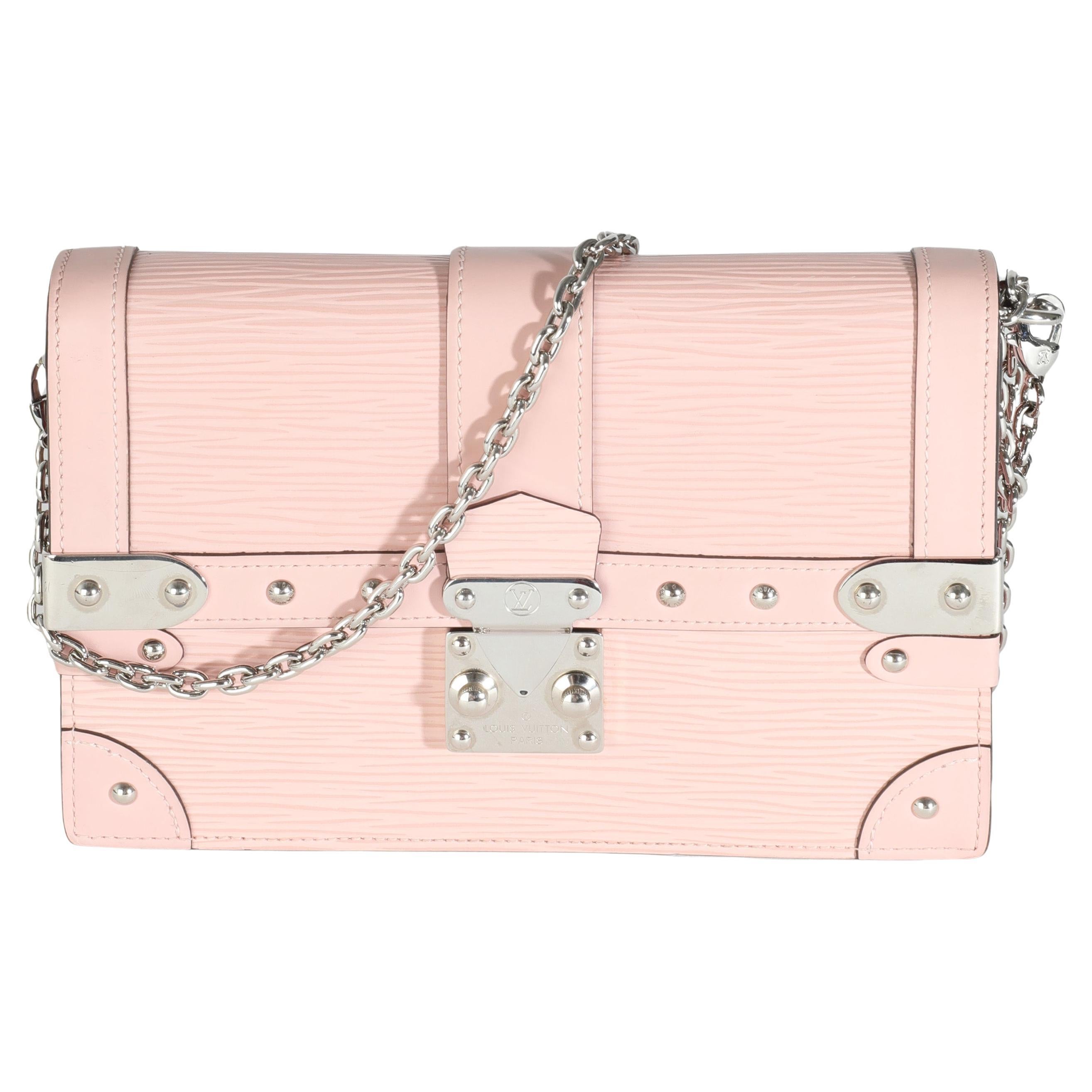 Louis Vuitton Rose Ballerine Epi Trunk Chain Wallet For Sale