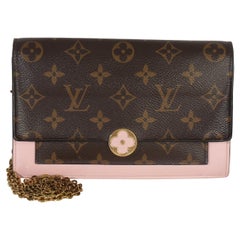 Louis Vuitton Rose Ballerine Monogram Canvas Flore Chain Wallet