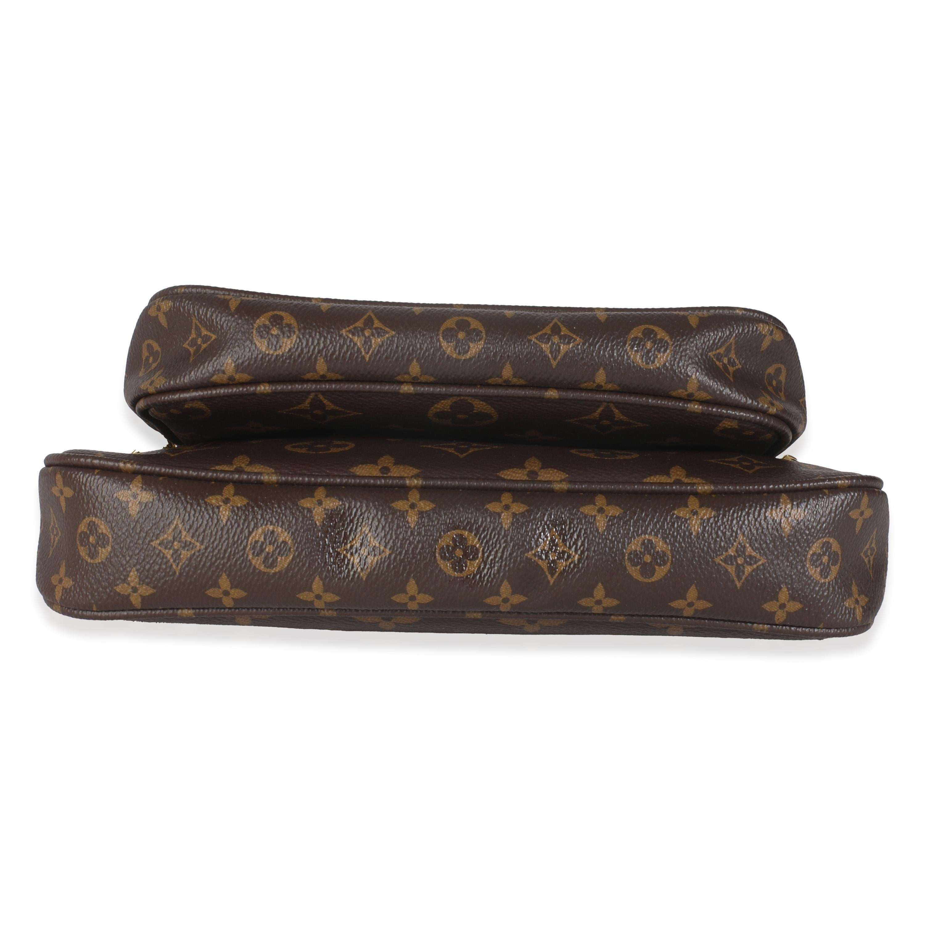 Nero Louis Vuitton Rose Ballerine Monogram Canvas Multi Pochette Accessori in vendita