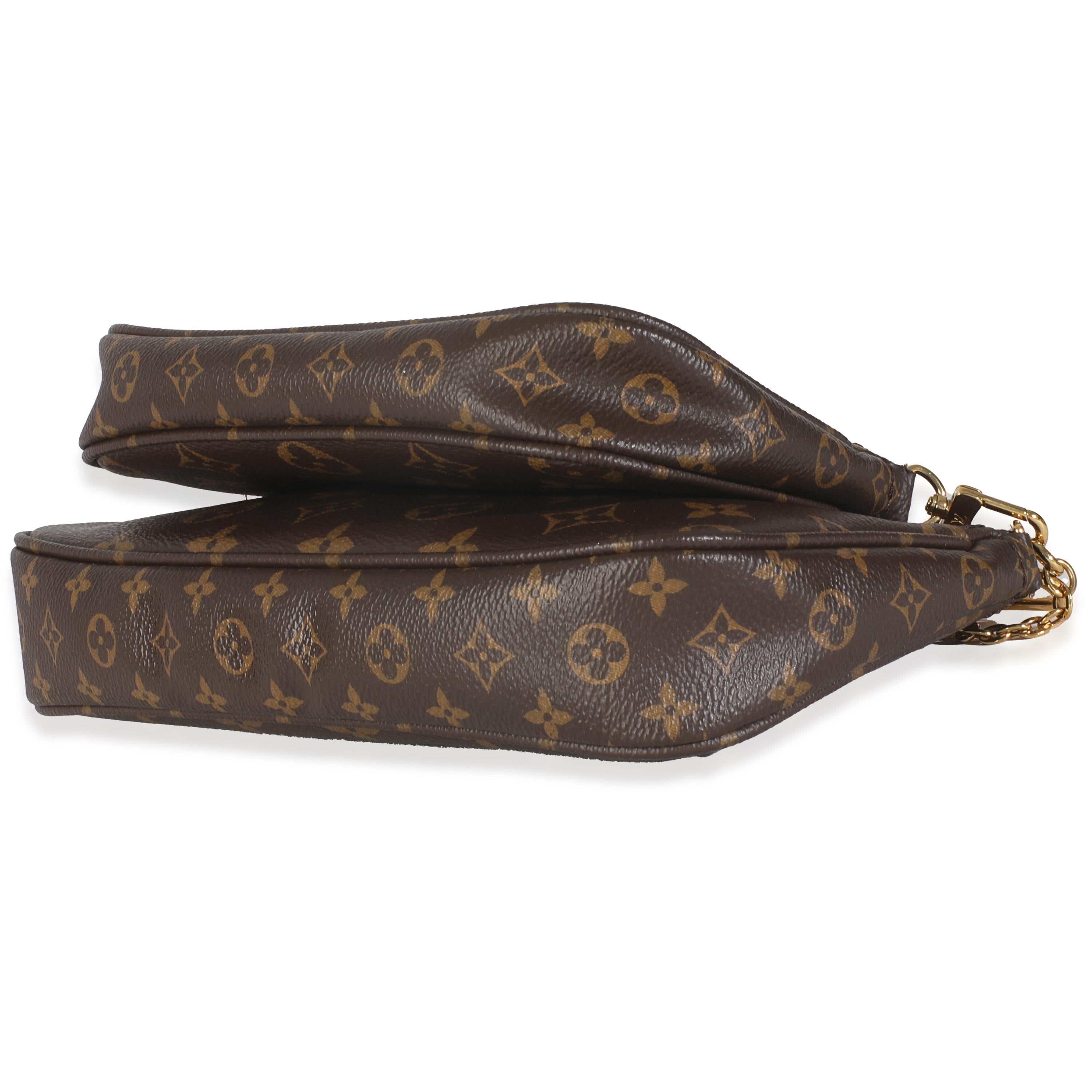 da uomo o donna Louis Vuitton Rose Ballerine Monogram Canvas Multi Pochette Accessori in vendita
