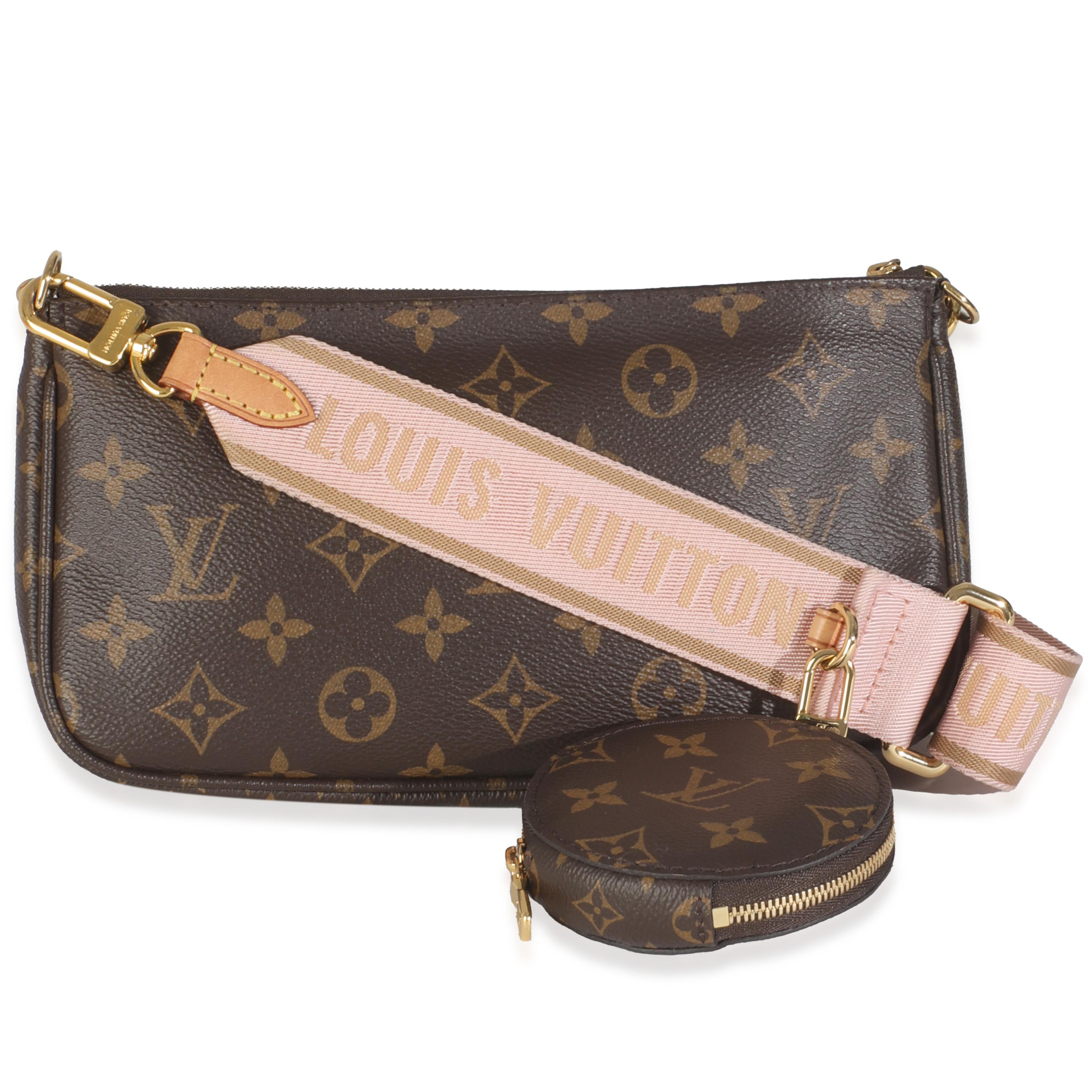 Louis Vuitton Rose Ballerine Monogram Canvas Multi Pochette Accessori in vendita 1
