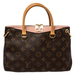 Louis Vuitton Rose Ballerine Pallas BB Tasche aus Segeltuch mit Monogramm