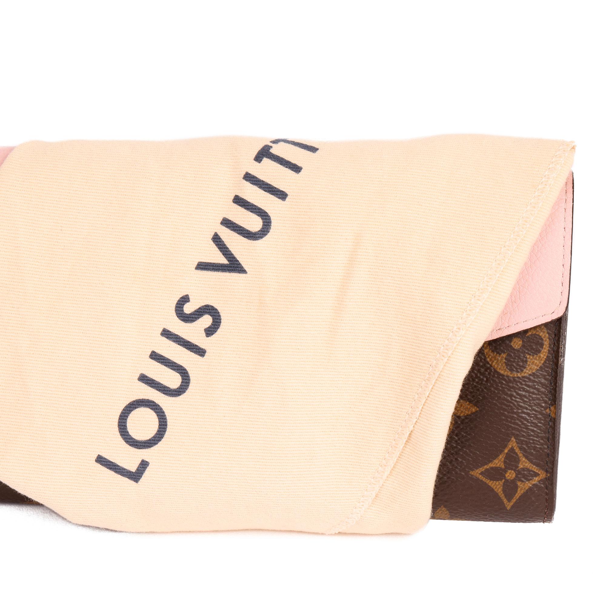 Orange Louis Vuitton Rose Ballerine, Monogram Canvas & Vachetta Leather Metis Wallet