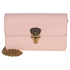 Louis Vuitton Rose Ballerine Monogram Vernis Cherrywood Chain Wallet