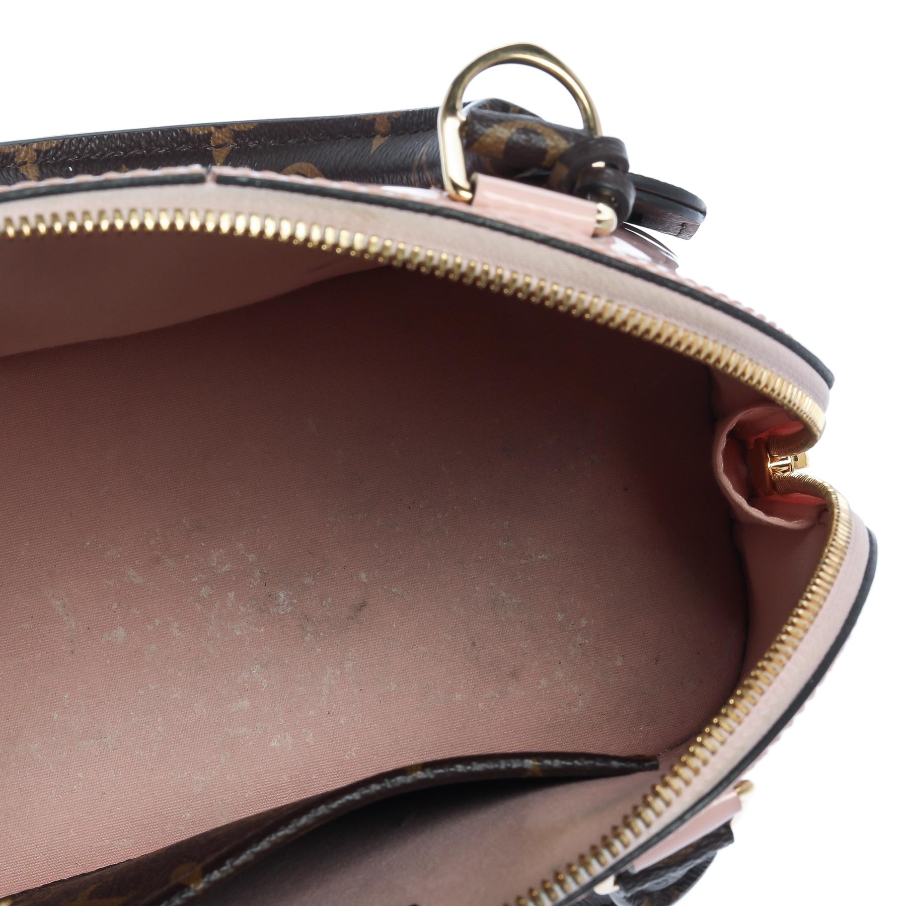 Louis Vuitton Rose Ballerine Patent Leather Alma BB Bag 4
