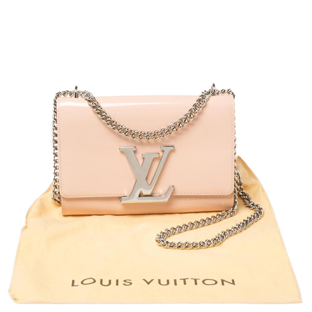 Louis Vuitton Rose Ballerine Patent Leather Chain Louise MM Bag 3