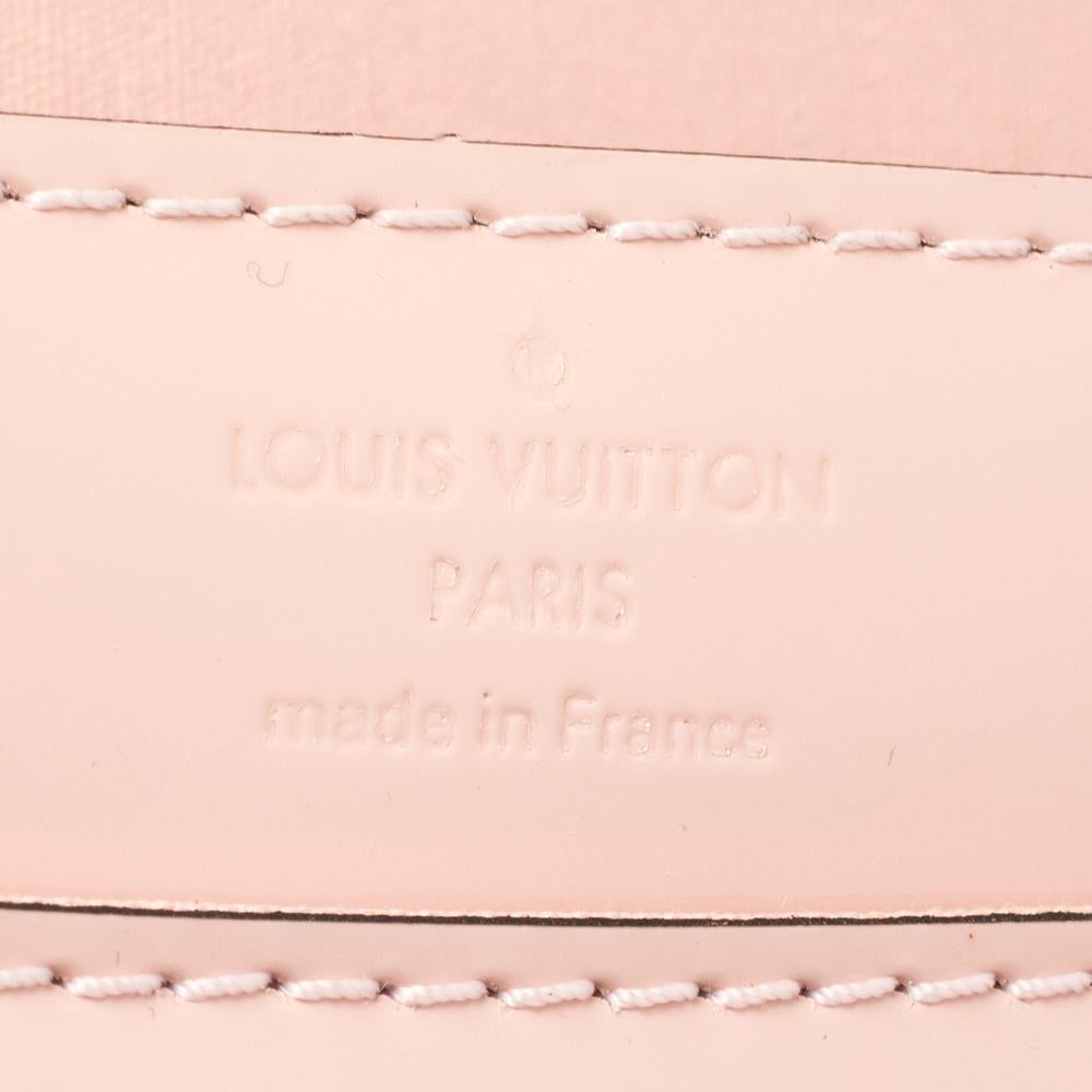 Beige Louis Vuitton Rose Ballerine Patent Leather Chain Louise MM Bag