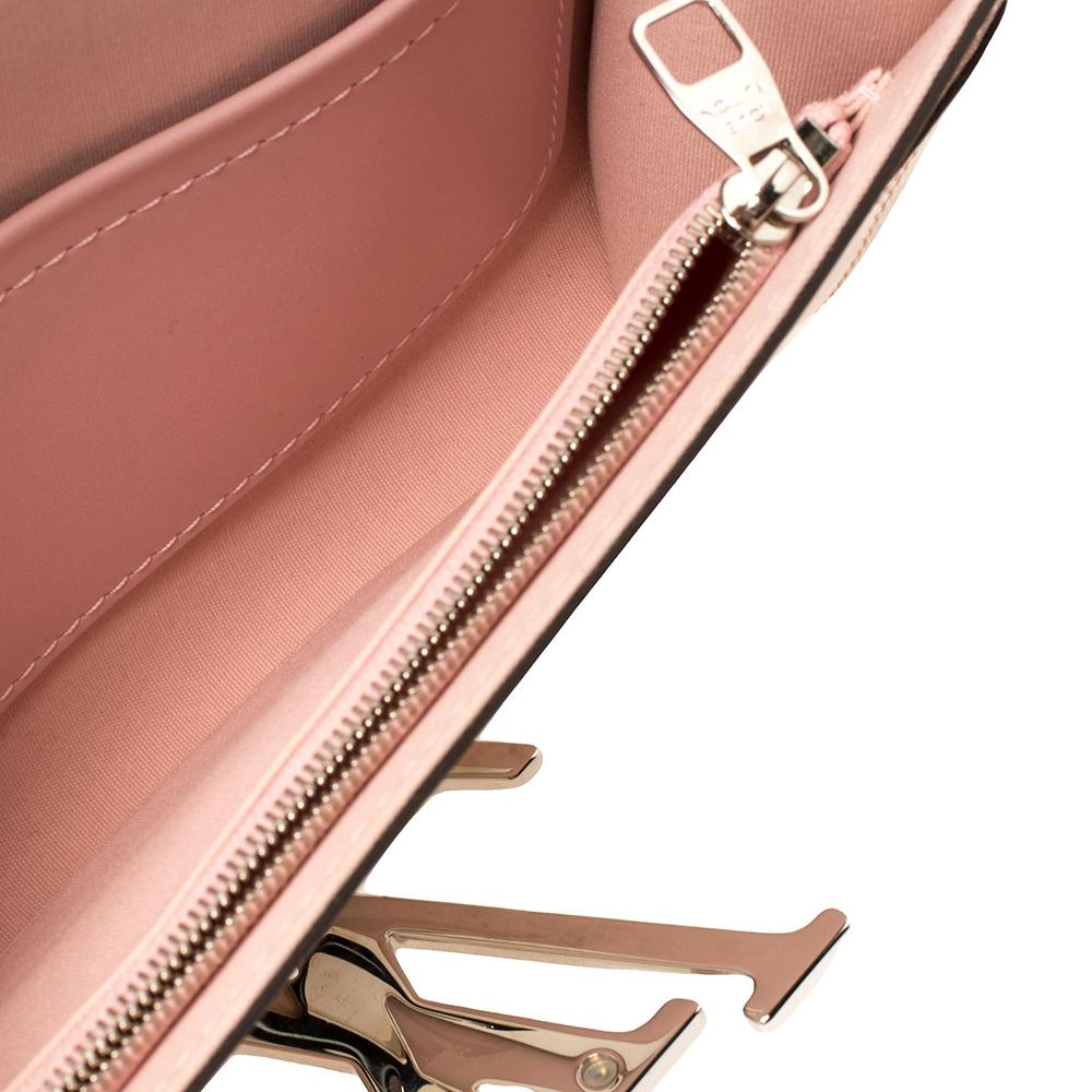 Women's Louis Vuitton Rose Ballerine Patent Leather Chain Louise MM Bag