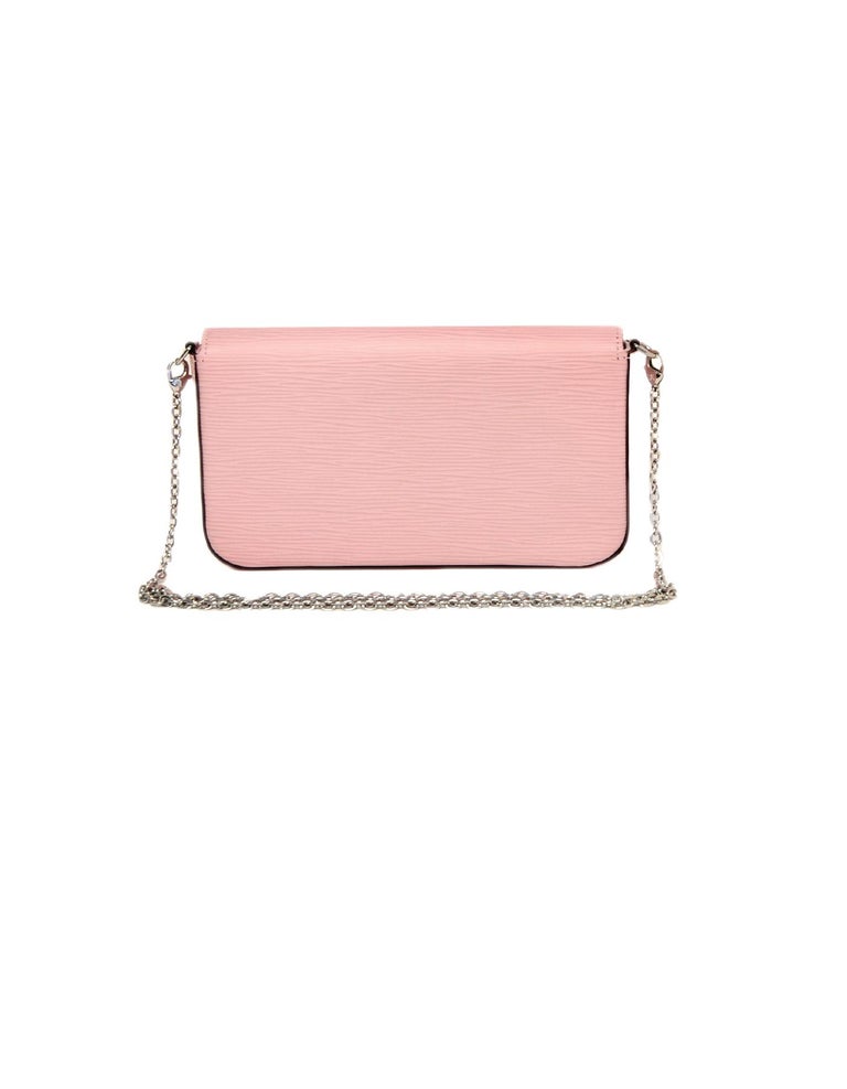 Louis Vuitton Rose Ballerine Pink Epi Pochette Felicie Crossbody Bag w ...
