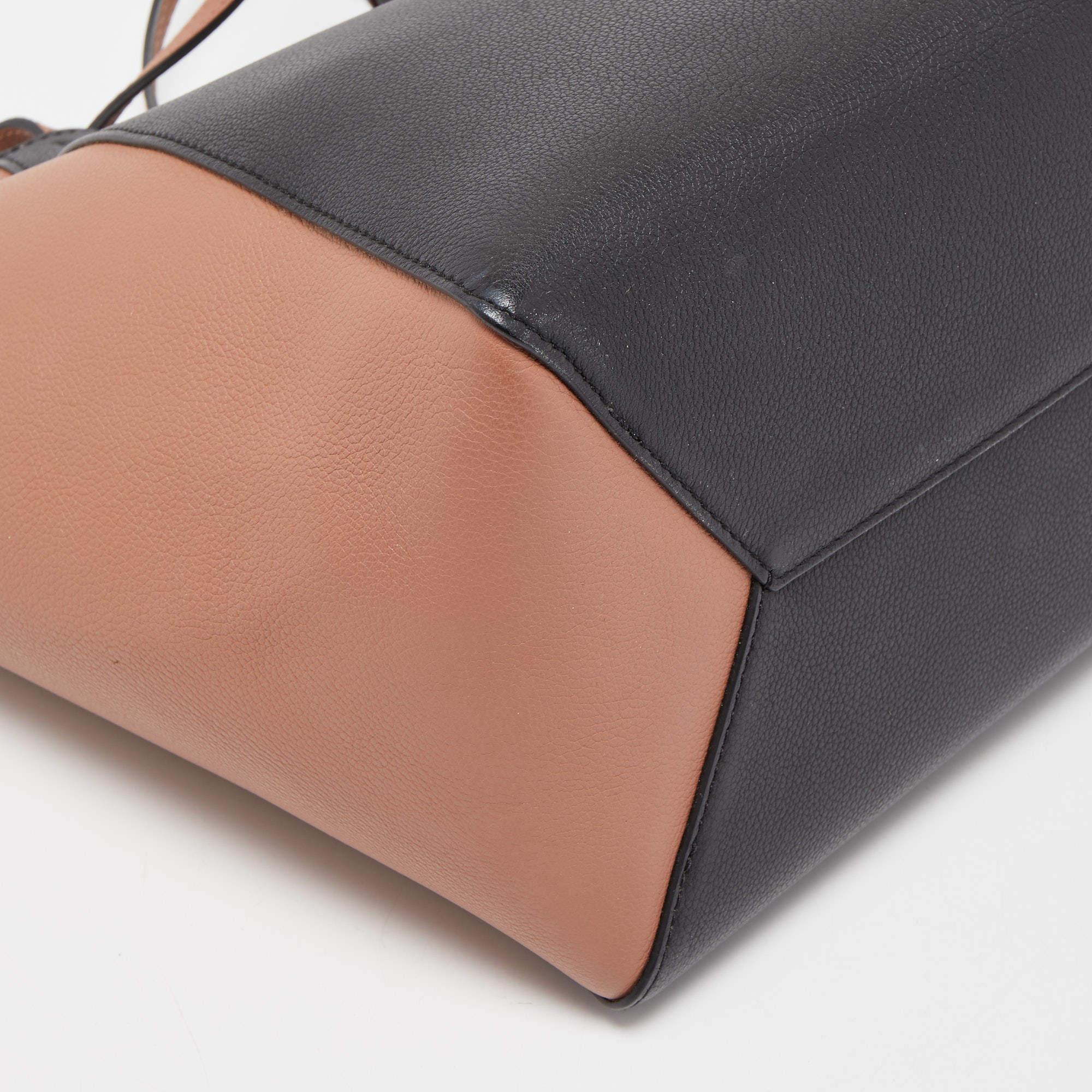 Louis Vuitton Rose/Black Leather Lockme Cabas Bag 6