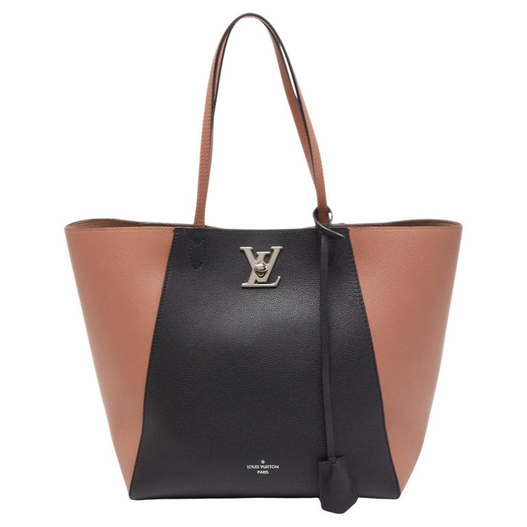 Louis Vuitton Lockme Cabas Tote Vanille Noir Leather