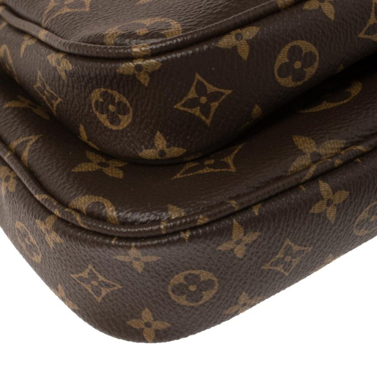 Louis Vuitton Women's Brown Multi Pochette Monogram Rose Clair Handbag