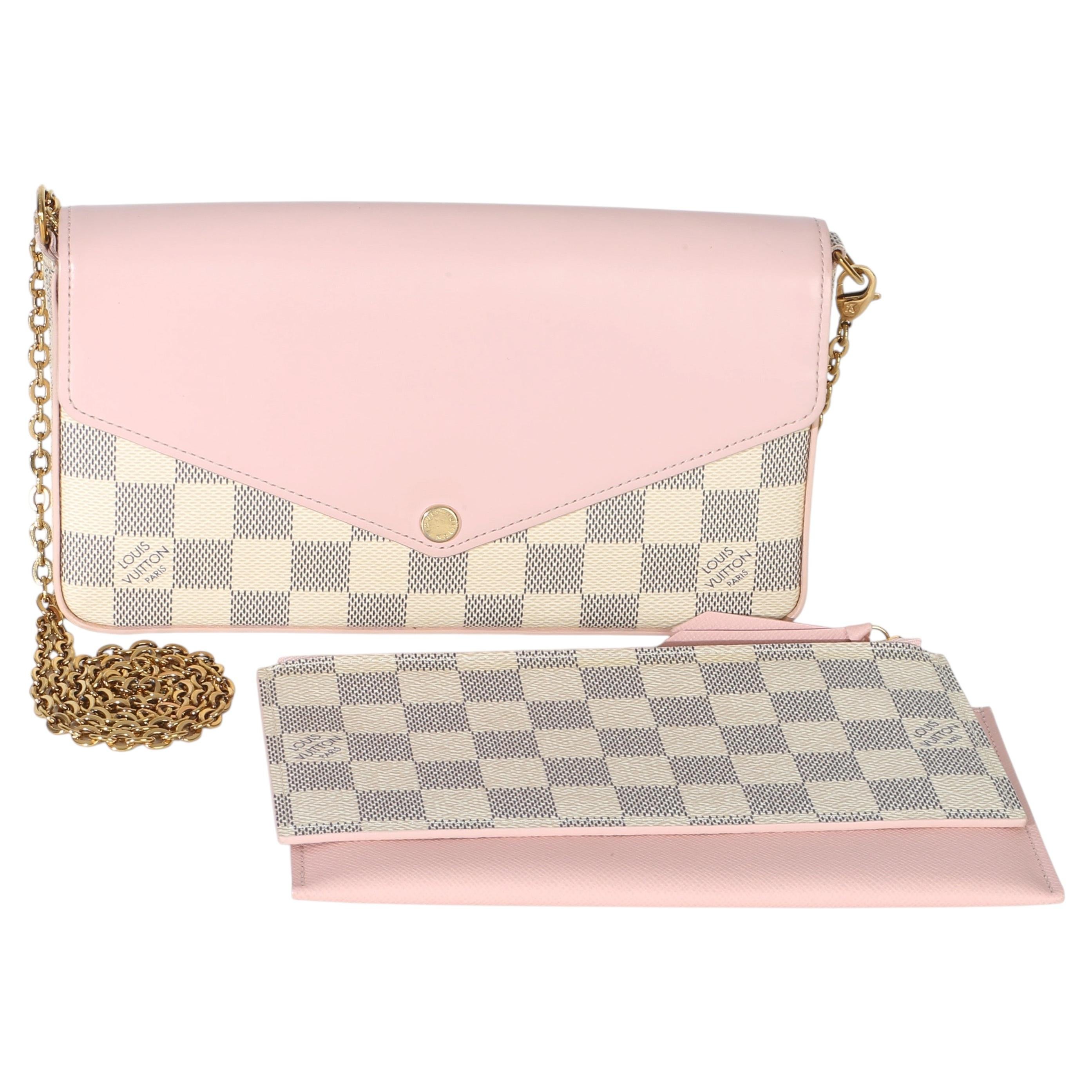 Louis Vuitton Rose Damier Azur Felicie Pochette