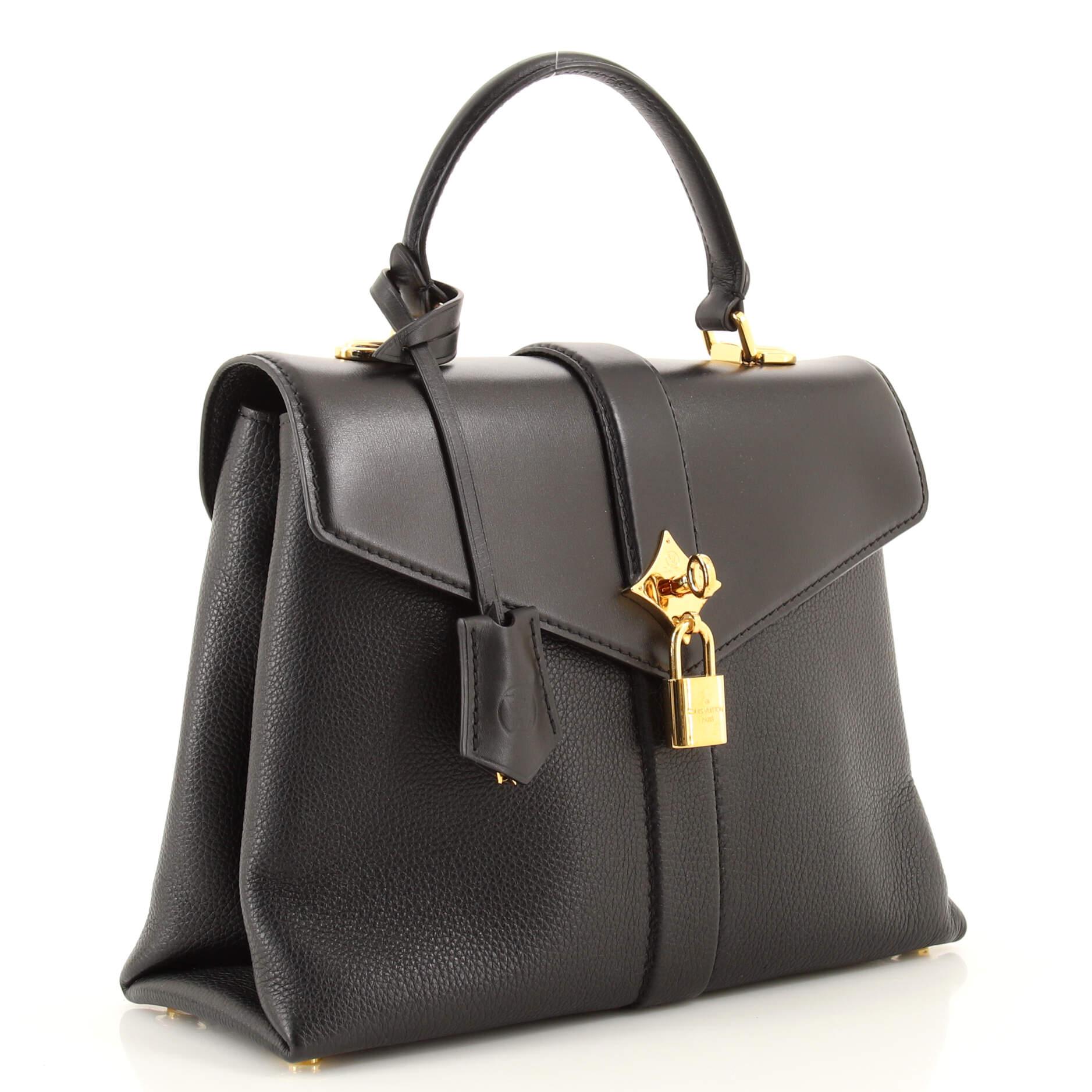 Black Louis Vuitton Rose des Vents Bag Leather PM