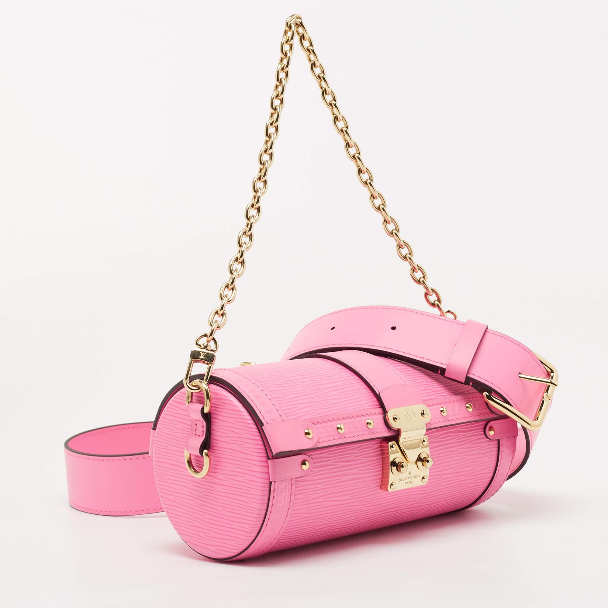 Women's Louis Vuitton Rose Epi Leather Papillon Trunk Bag