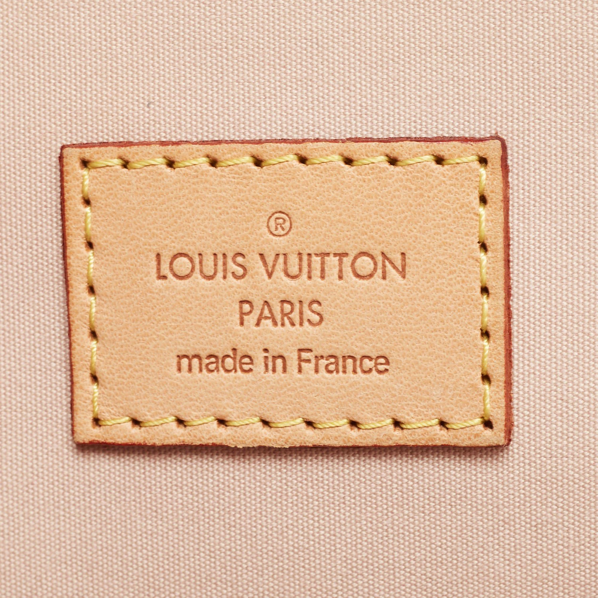 Louis Vuitton Rose Florentine Monogram Vernis Alma GM Bag For Sale 11