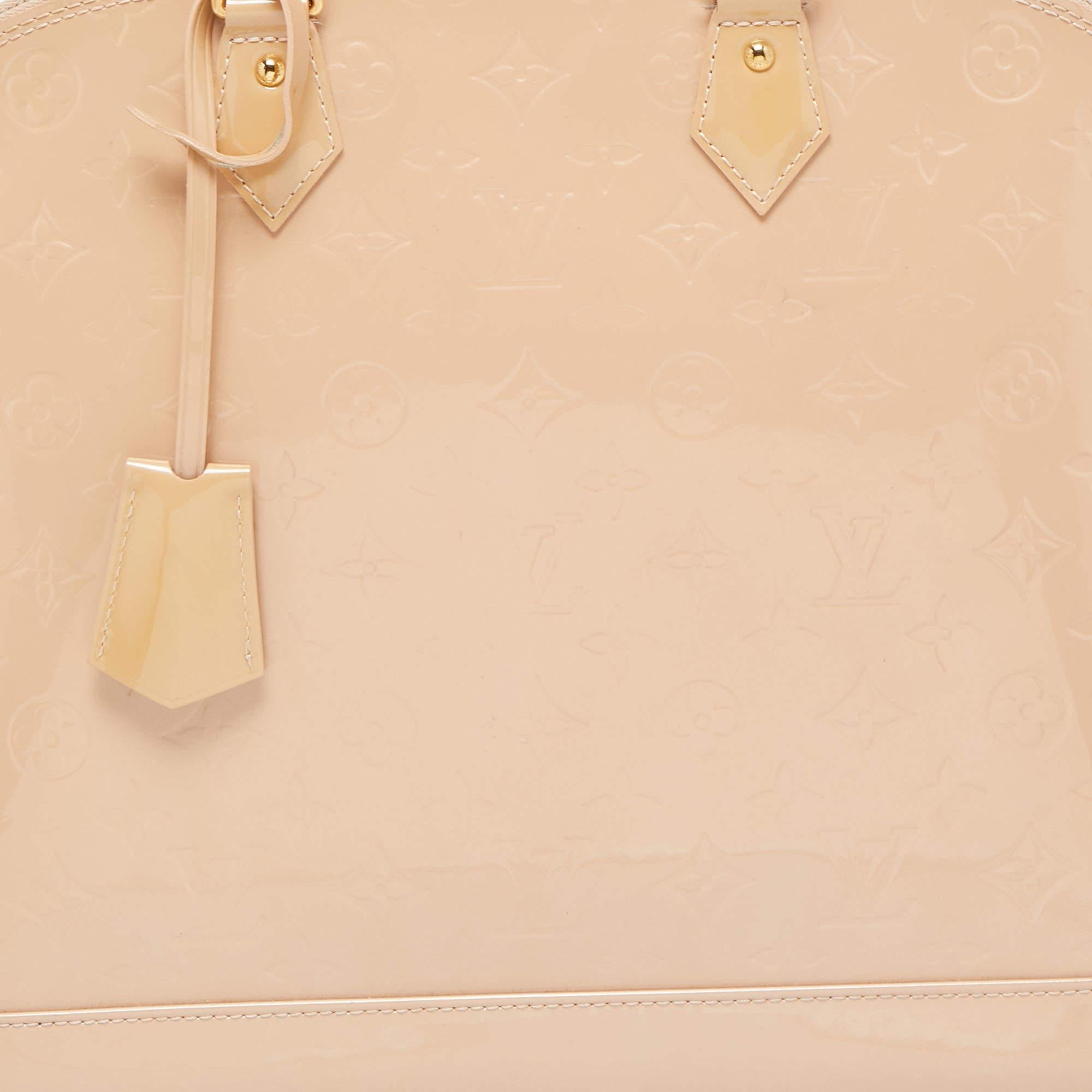 Louis Vuitton Rose Florentine Monogram Vernis Alma GM Bag 5