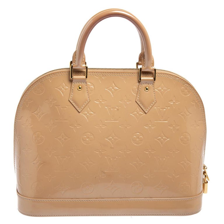Louis Vuitton Alma Handbag Monogram Vernis PM For Sale at 1stDibs