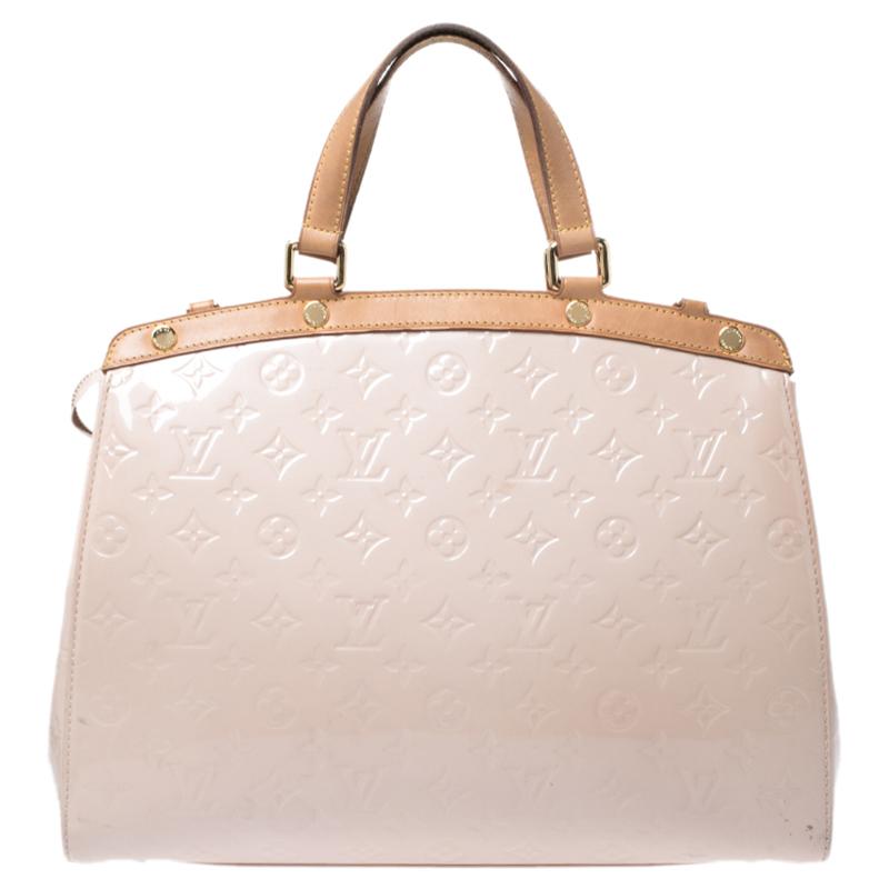 Louis Vuitton Rose Florentine Monogram Vernis Brea GM Bag In Good Condition In Dubai, Al Qouz 2