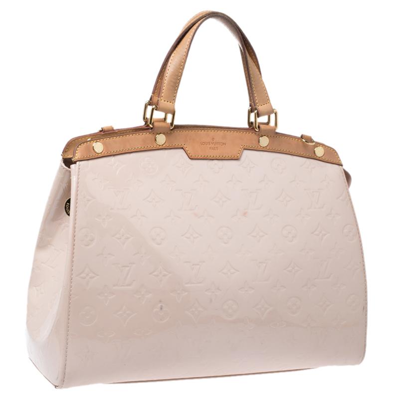 Louis Vuitton Rose Florentine Monogram Vernis Brea GM Bag In Good Condition In Dubai, Al Qouz 2