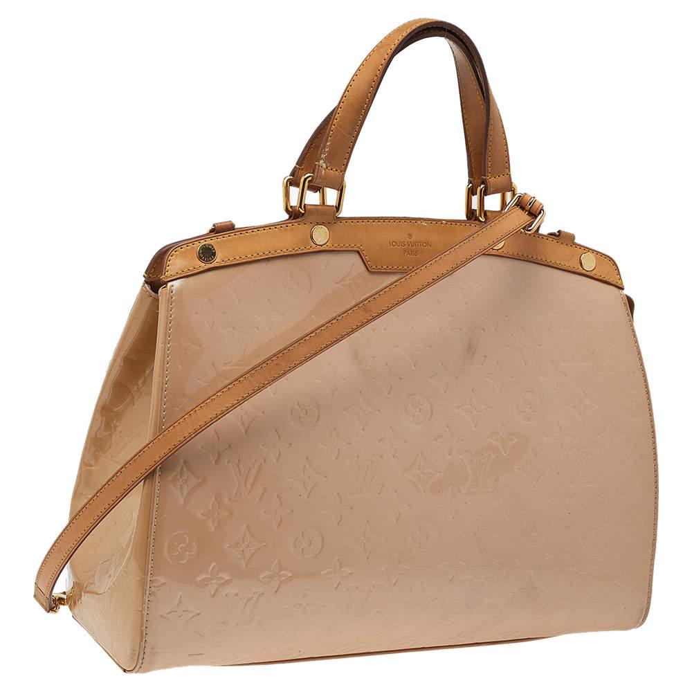 Women's Louis Vuitton Rose Florentine Monogram Vernis Brea GM Bag